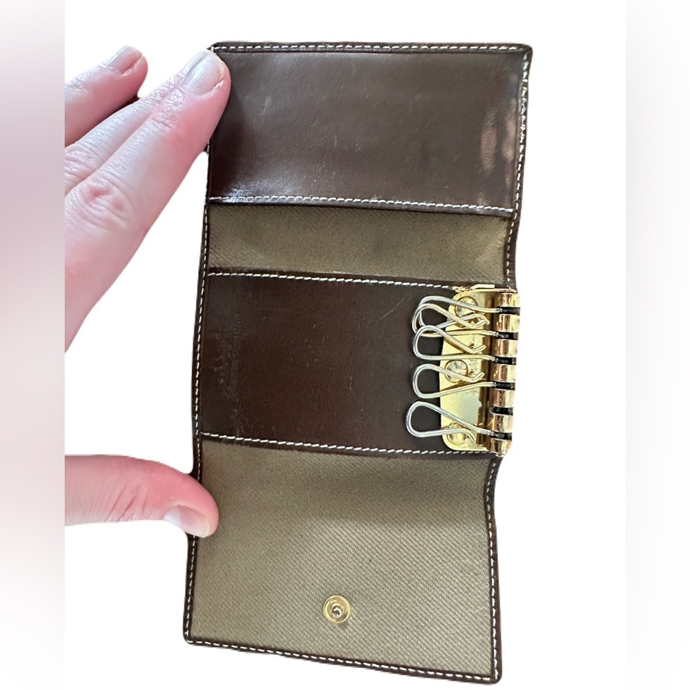 HUNTING WORLD Vintage Canvas & Leather Key Case